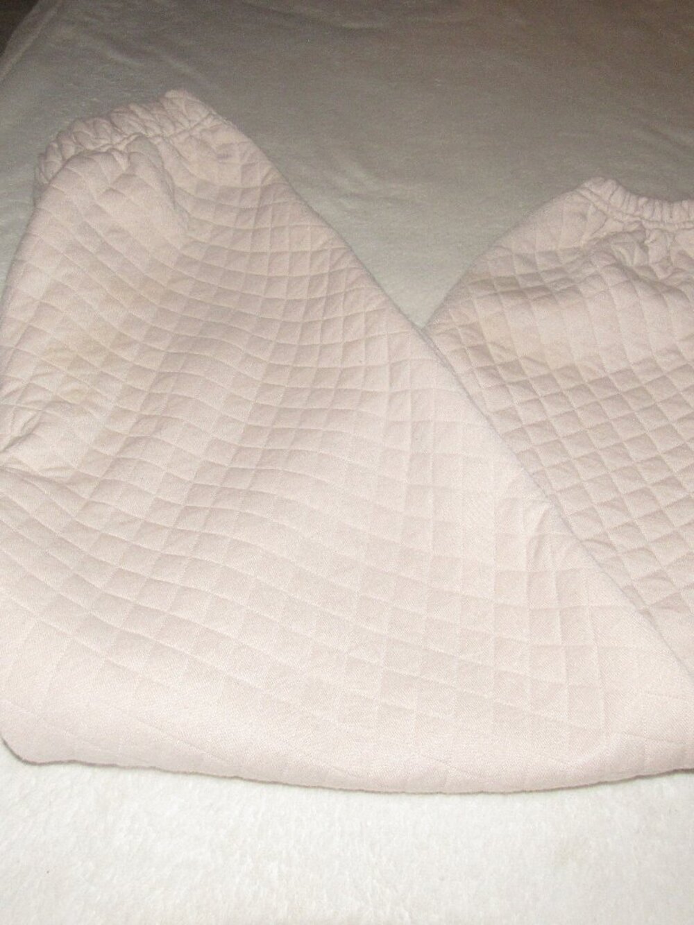 Princess Polly Arabella Quilted Joggers in Cream Size 4 USED